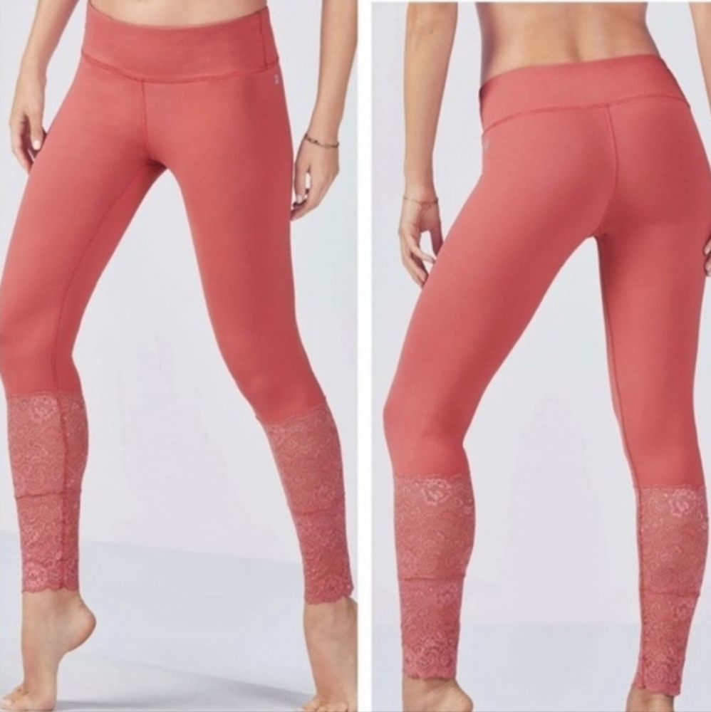 Fabletics Salar Statement Powerhold Leggings, terracotta